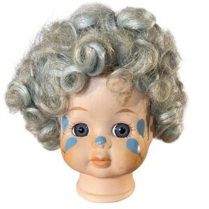 Brinn's Vintage 1988 Porcelain Doll Head Fine Bisque Porcelain Hand Painted